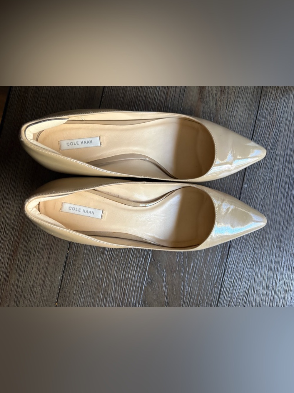 Cole Haan Beige Patent Leather Women's Pumps